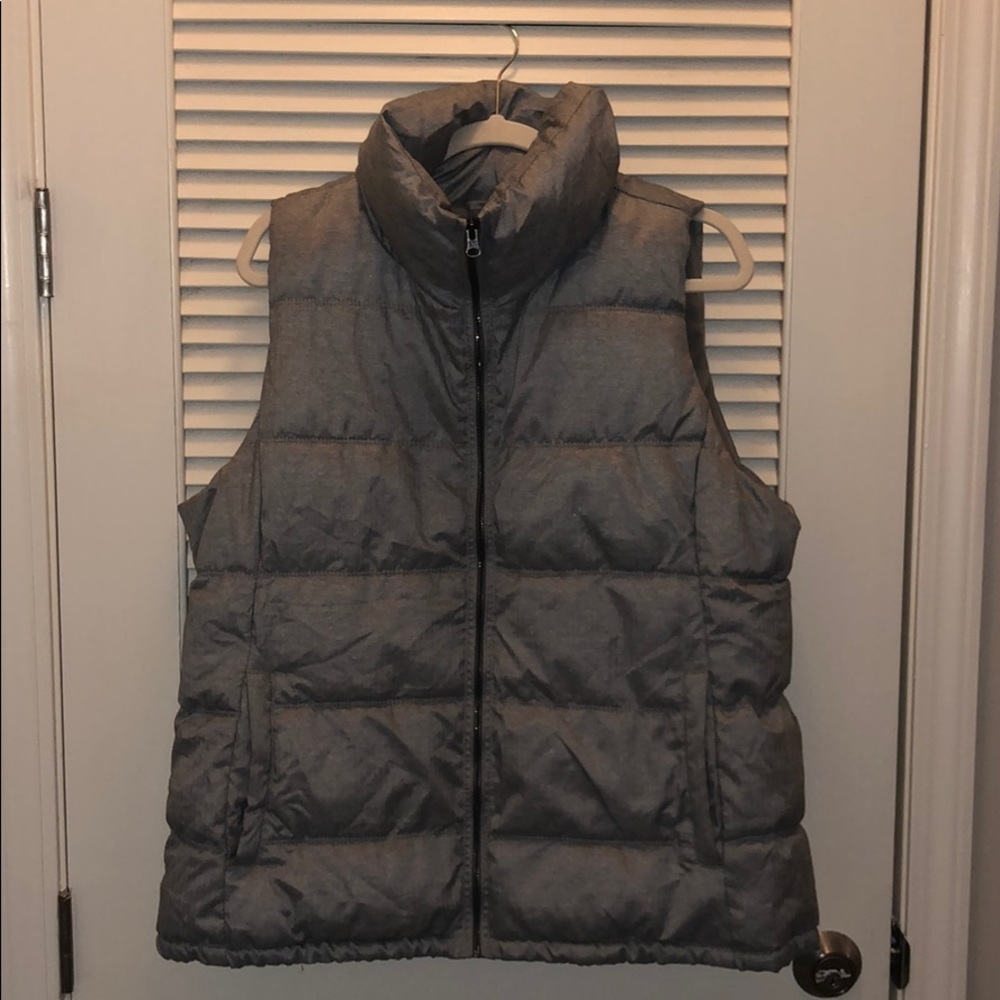 Old Navy puffer vest (worm once!)